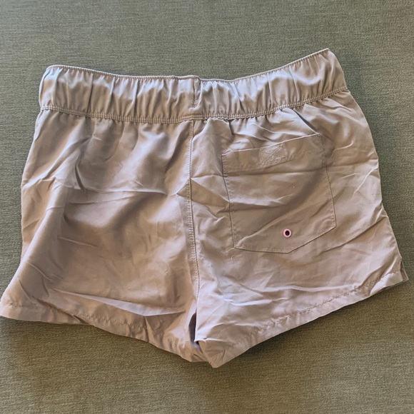 ASOS Gray Swim Shorts with Multicolor Drawstring - Picture 3 of 4